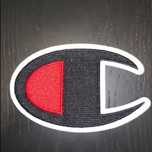 Large champion iron on patch